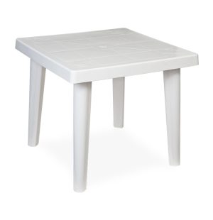 Mesa Cuadrada Leo Color Blanco